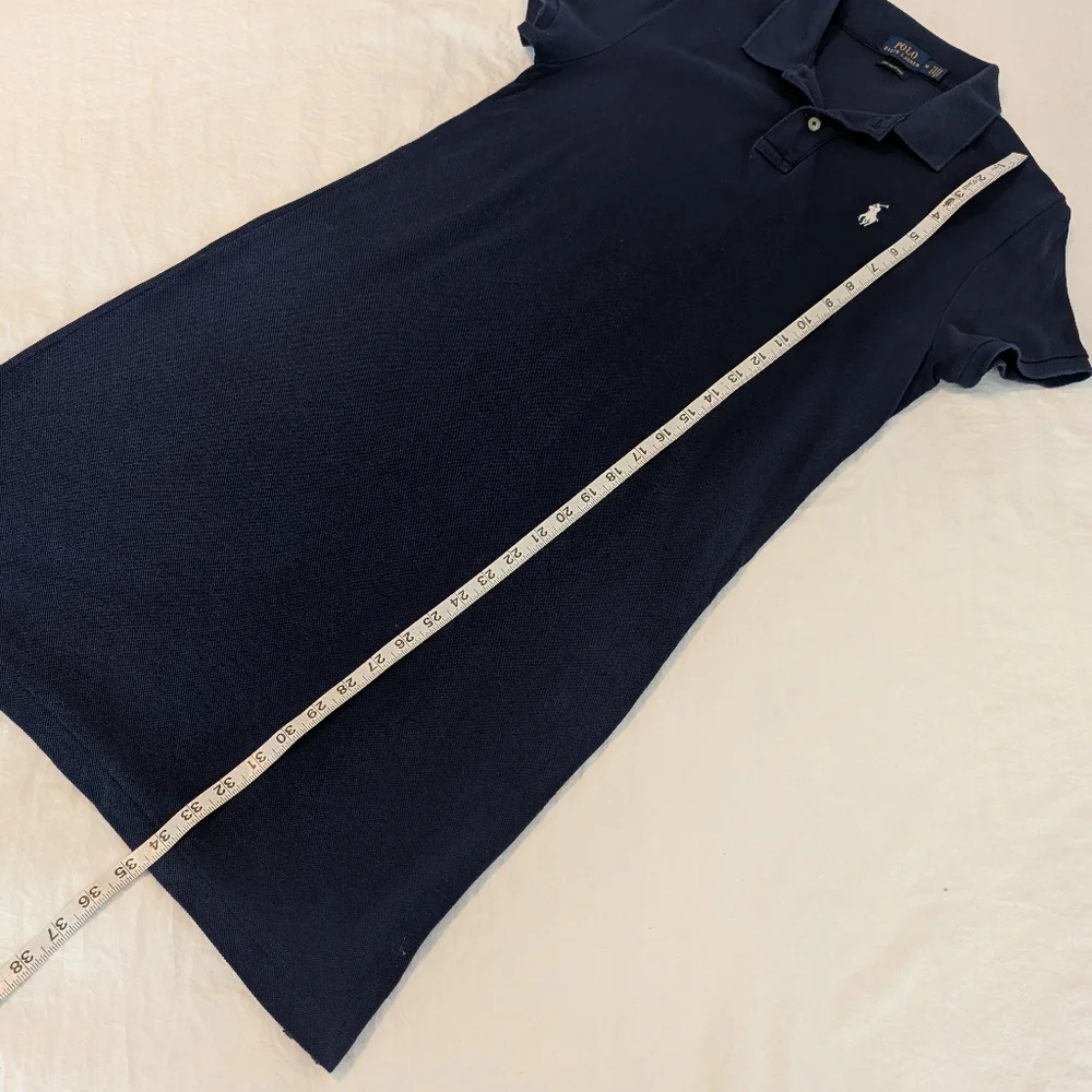 POLO Ralph Lauren Mini Mesh Navy Blue Polo Dress Preppy Sz M - Picture 9 of 11